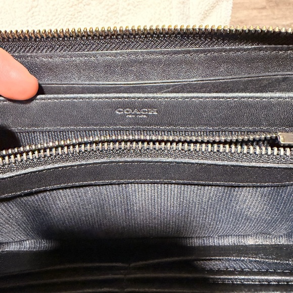 Coach Black Studded Zip Wallet - Picture 5 of 6